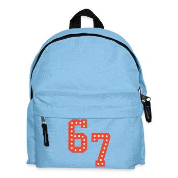 6 7 – Trendy minimalist text design, - Kids' Backpack - light blue - Front