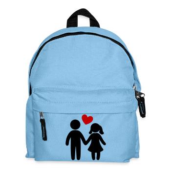 Couple amoureux - Sac à dos Enfant - bleu clair - Devant