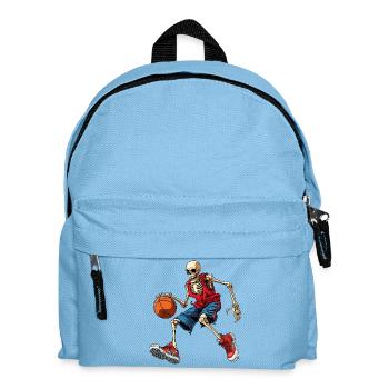 Basketball Skelett - Kinder Rucksack - Hellblau - Vorne