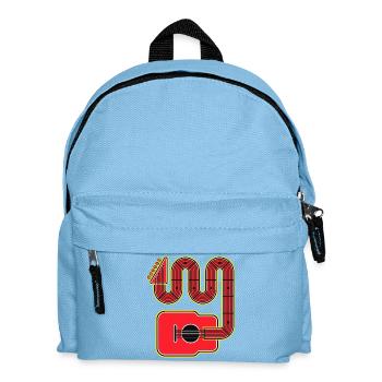 Rote Abstract Shape Gitarre - Kinder Rucksack - Hellblau - Vorne
