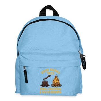 Bois : Couper vs. Brûler - Sac à dos Enfant - bleu clair - Devant