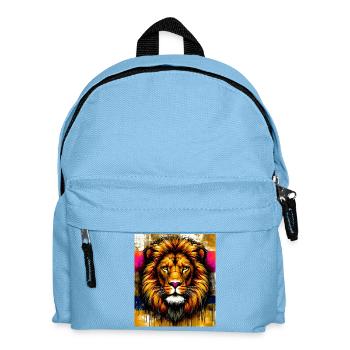 lion - Kids' Backpack - light blue - Front