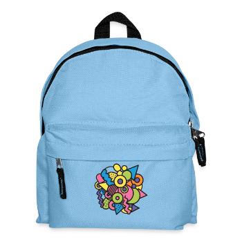 Colorful Memphis Shapes Retro Pop Art Design 90s - Kids' Backpack - light blue - Front