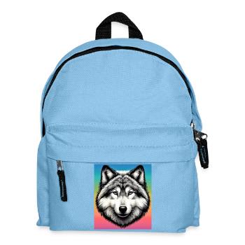 Wolf - Kids' Backpack - light blue - Front