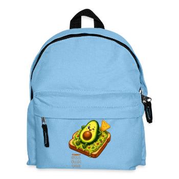 Kawaii avocado on toast - Kids' Backpack - light blue - Front