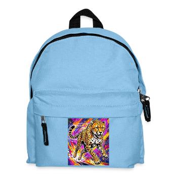 cheetah - Kids' Backpack - light blue - Front