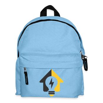 Electric Home Light Bulb Logo - Kids' Backpack - light blue - Front