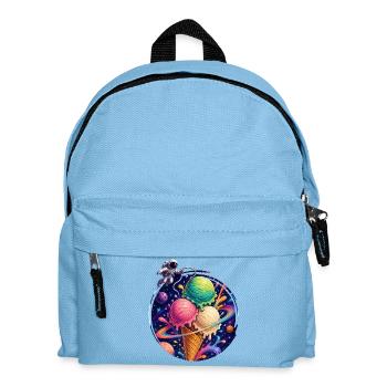 Astronaut mit Eis im bunten Universum  - Kids' Backpack - light blue - Front