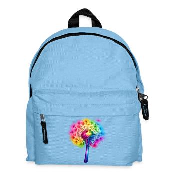 Regenbogen-Pusteblume - Kinder Rucksack - Hellblau - Vorne