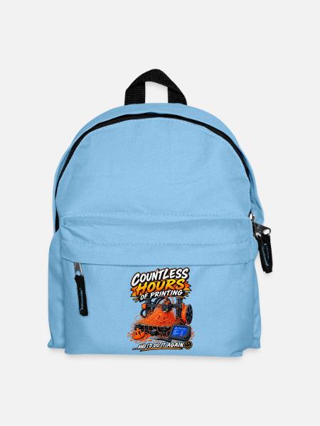 3D Druck Fehldruck – Countless Hours of Printing - Kinder Rucksack - Hellblau