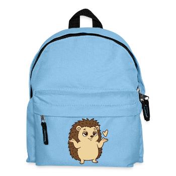 Igel Achselzucken Geste - Kinder Rucksack - Hellblau - Vorne