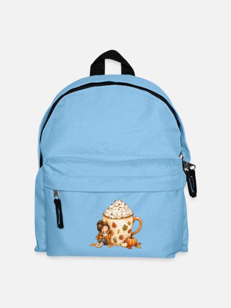 Gemütlicher Herbst Kaffee Zauber - Kinder Rucksack - Hellblau