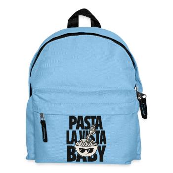 Pasta La Vista Baby – Spaghetti mit Sonnenbrille - Kinder Rucksack - Hellblau - Vorne