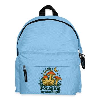 Nahrungssuche im Mondlicht – Goblincore-Pilze - Kinder Rucksack - Hellblau - Vorne