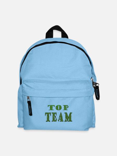Top Team Grünes Mustertextur - Kinder Rucksack - Hellblau