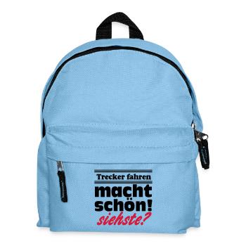 Traktor , Trecker , Trecker fahren (25) - Kinder Rucksack - Hellblau - Vorne