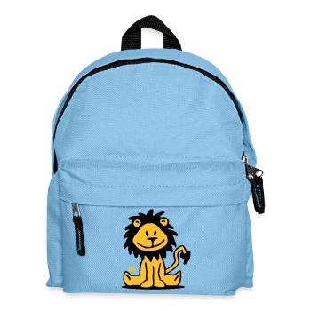 Playful Lion Cartoon Design - Kids' Backpack - light blue - Front