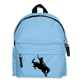 Cowboy beim Rodeo - Kinder Rucksack - Hellblau - Vorne