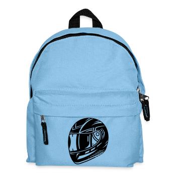 motorcycle helmet - Kids' Backpack - light blue - Front