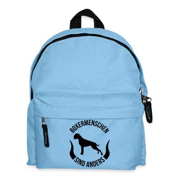 Boxermenschen sind anders - Kinder Rucksack - Hellblau - Vorne