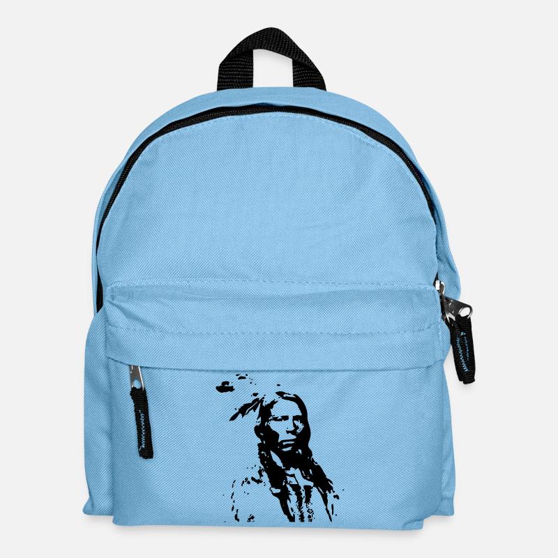 Indianer - Kinder Rucksack - Hellblau