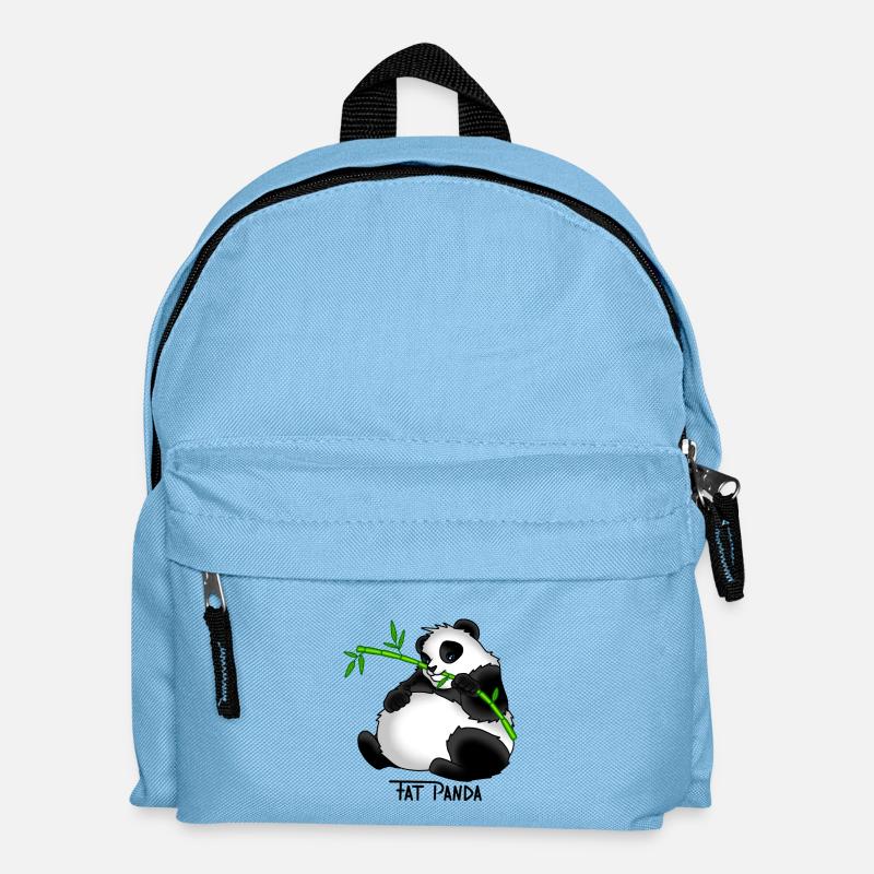 Fat Panda Geschenk Idee - Kinder Rucksack - Hellblau