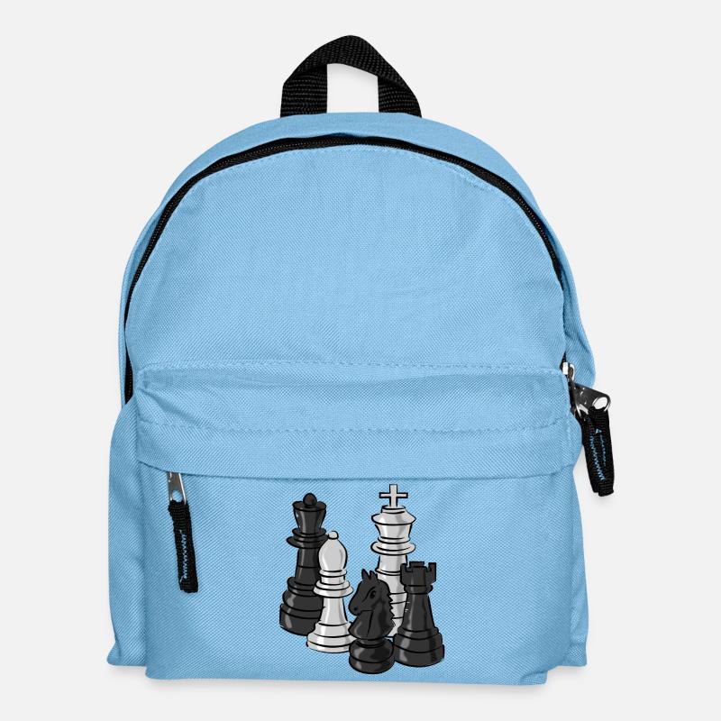 schach figuren sport - Kinder Rucksack - Hellblau
