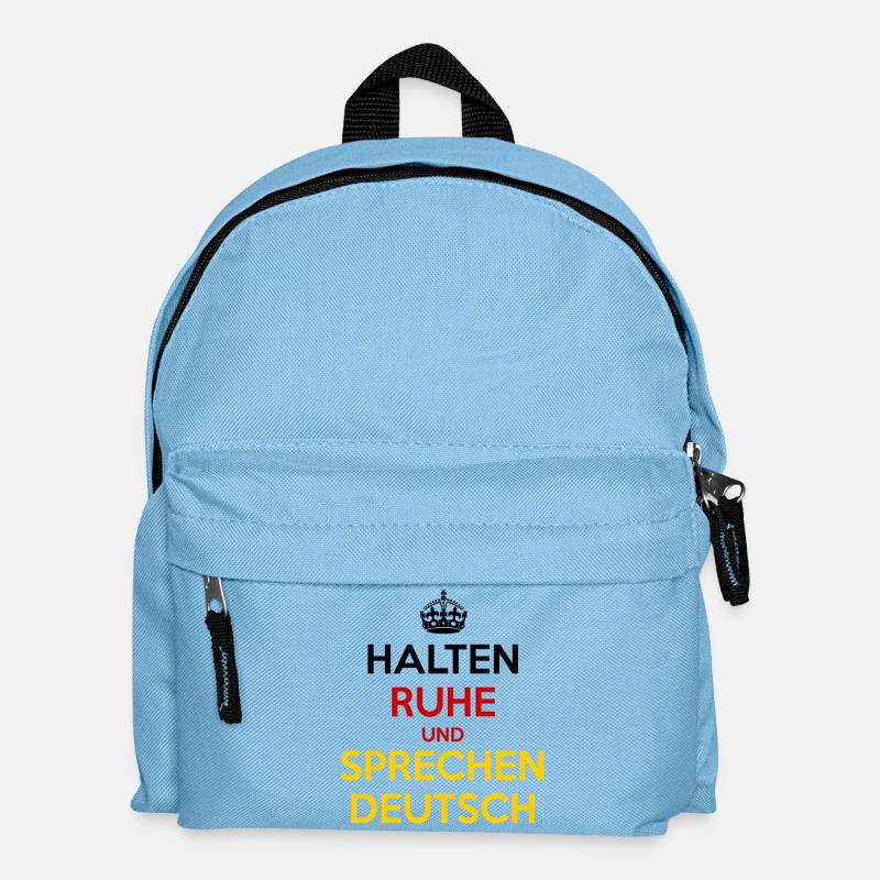 Halten Ruhe und Sprechen Deutsch - Kinder Rucksack - Hellblau