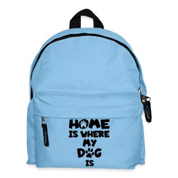 La maison est l’endroit où se trouve mon chien * - Sac à dos Enfant - bleu clair - Devant