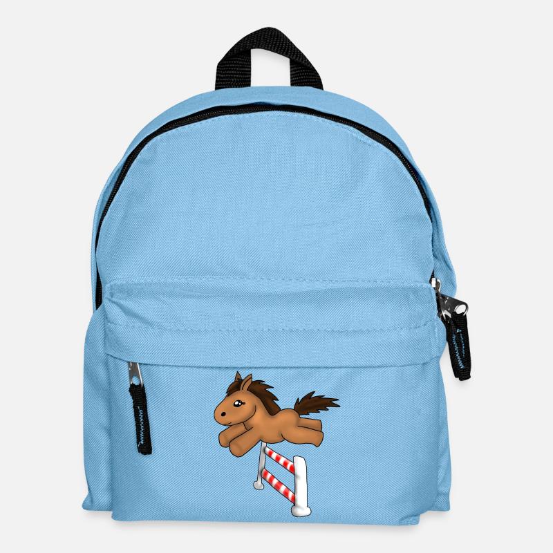 Springreiten - Kinder Rucksack - Hellblau