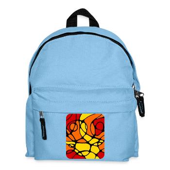 Neurographic modern abstract design - Kids' Backpack - light blue - Front