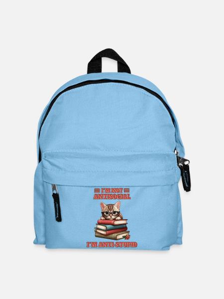 Schlaue Baby Katze - Kinder Rucksack - Hellblau