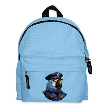 Polizei Papagei - Kinder Rucksack - Hellblau - Vorne