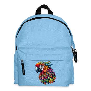 Parrot decorated with Mandalas - Kids' Backpack - light blue - Front