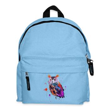 Hibou aquarelle - Sac à dos Enfant - bleu clair - Devant