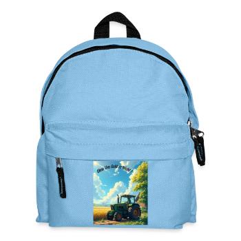 Traktor im Feld Ohne Uns Geht Es Nicht - Kinder Rucksack - Hellblau - Vorne