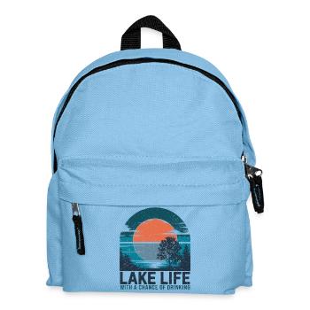 Pure relaxation by the lake - Kids' Backpack - light blue - Front