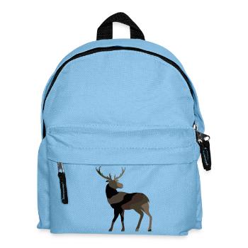 Hirsch - Kinder Rucksack - Hellblau - Vorne
