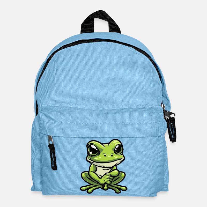 Frosch Comic - Kinder Rucksack - Hellblau