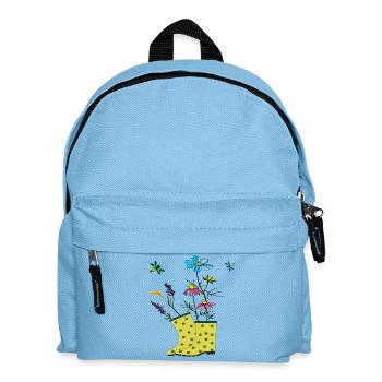 Bottes de jardin avec des fleurs et des herbes - Sac à dos Enfant - bleu clair - Devant
