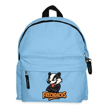 Frechdachs Cartoon Badger Motiv - Kinder Rucksack - Hellblau - Vorne