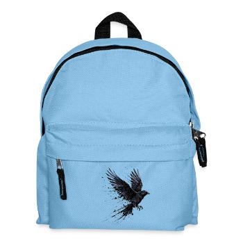 Crow Raven Paint Splash – Modern Watercolor - Kids' Backpack - light blue - Front
