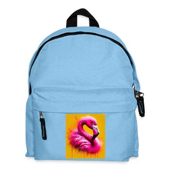 Flamingo - Kinder Rucksack - Hellblau - Vorne