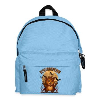 Vampirhamster  Meerschweinchen als Werwolf - Kinder Rucksack - Hellblau - Vorne