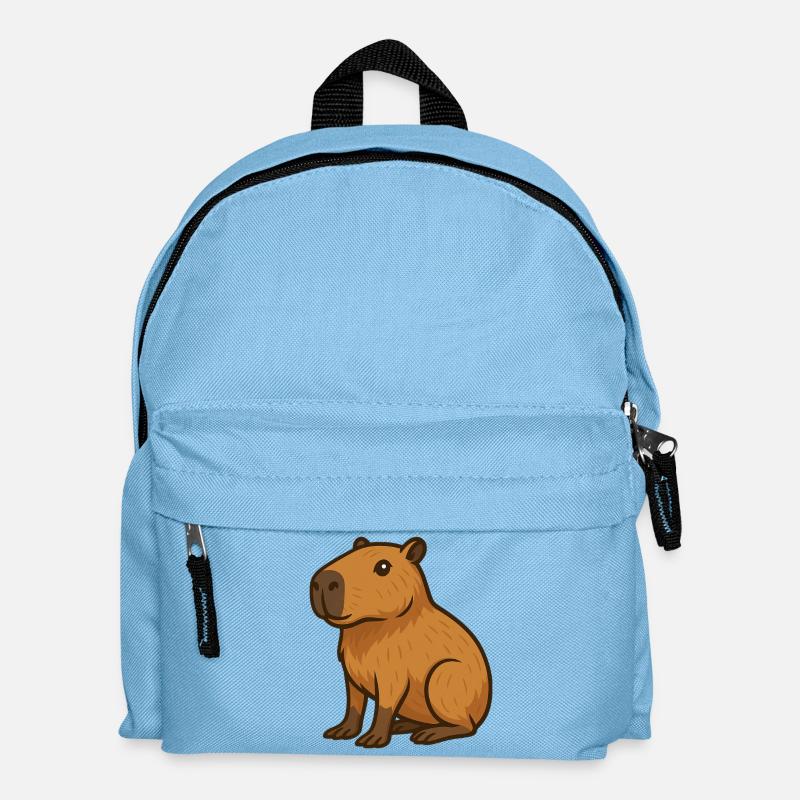 Wombat Capybara Biber - Kinder Rucksack - Hellblau