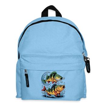 Deux perches – Conception de pêcheurs pour pêcheurs sportifs - Sac à dos Enfant - bleu clair - Devant