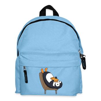 Panda calme savourant une pizza - Sac à dos Enfant - bleu clair - Devant