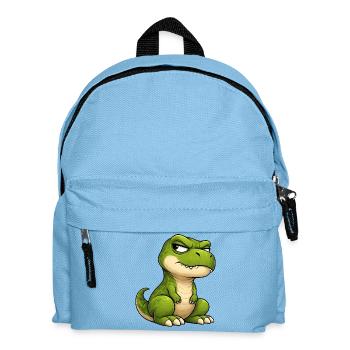 Grumpy T-Rex Cartoon Skeptical Look - Kids' Backpack - light blue - Front