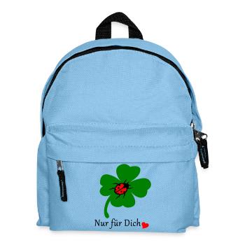Trèfle avec coccinelle - Sac à dos Enfant - bleu clair - Devant