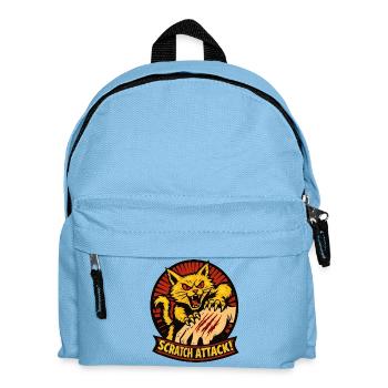 Scratch Attack Angry Cat Claw Design - Kids' Backpack - light blue - Front